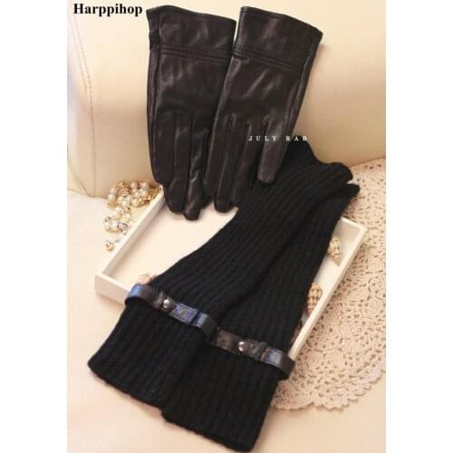 Женские длинные перчатки HARPPIHOP China At AliExpress