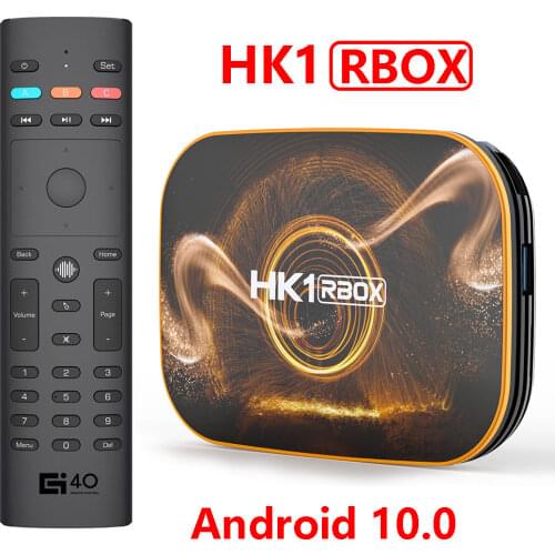 HK1 RBOX Smart TV Box RK3318 BT4.0 2.4G 5.8G WiFi Media Player Set top Box 16G 32G 64G Android 10.0 TVBOX 2020 New