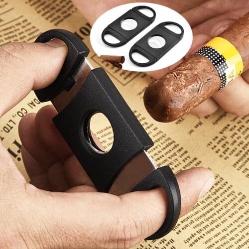 Double Blades Cutter Knife Pocket Cigar Stainless Steel Scissors Shears