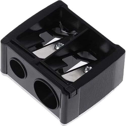 2 Holes Cosmetic Pencil Sharpener for Eyebrow Lip Liner Eyeliner Pen Tool