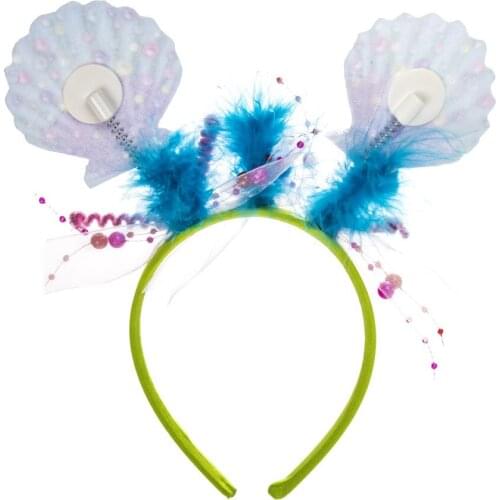 Halloween carnival girl ocean colored pearl shell hair band