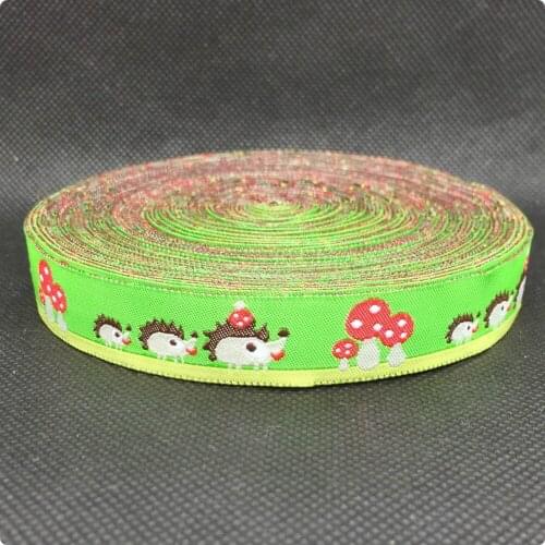 5/8" 16mmX10yards Zakka handmade accessories ribbon laciness Jacquard Ribbon wild hedgehogs