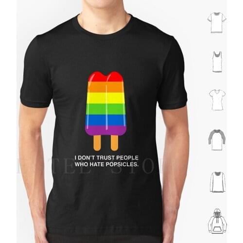 Love : All Popsicles Matter T Shirt Diy Big Size 100% Cotton Pride Month June Bisexual Love Discrimination Solidarity