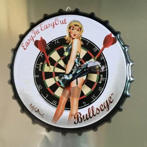 Retro Wall Decoration Metal Beer Bottle Cap Painting Bar Cafe Restaurant Decoration Ornaments