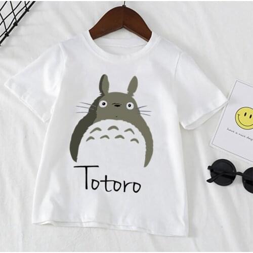 Cute Cartoon Anime Miyazaki Hayao Totoro Kids T-Shirts Short Sleeve Tops Print Fashion Boys Girls Funny Summer Tops,YKP014