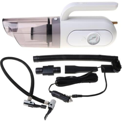 Multifunctional Vehicle-mounted Vacuum Cleaner with Air Pump Tire Pressure Monitoring Lighting Portable Car Vacuum