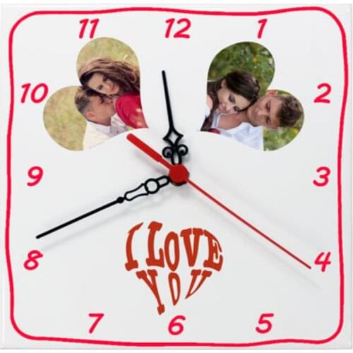 HLO 2021 Personalized Sublimation Ceramic Wall Clock 20x20 cm Square Photo Printed Decorative Gift Idea Trendy Modern Good Price