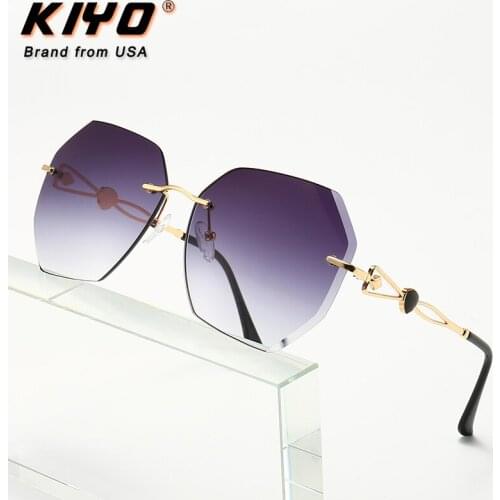 KIYO Brand 2020 New Women Polygonal Sunglasses Metal Classic Sun Glasses High Quality UV400 Driving Eyewear 2887