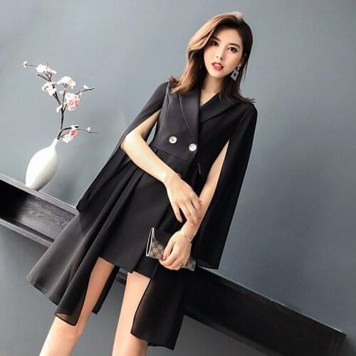 New Arrival 2019 Busines Dress Korean Style Clothing Office Dresses Ladies 2019 Dresses For Special Occasions Robe Blazer DD2064