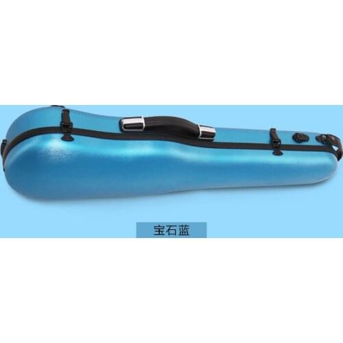 Full size 4/4 violin Case carbon fiber composite blue Strong 200kg pressure