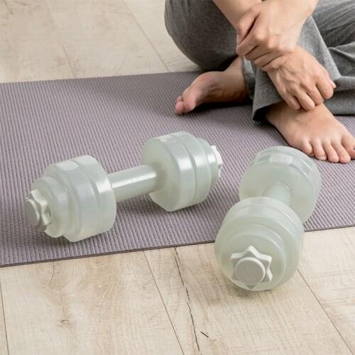 Portable Bodybuilding Water Weight Dumbbells Fitness Gym Equipment Yoga Dumbbel For Training Sport Plastic Bottle Exercise