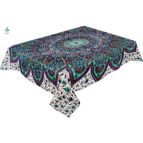 Rectangular Tablecloth With A Retro Patterned Kitchen Table For Outdoor Picnic