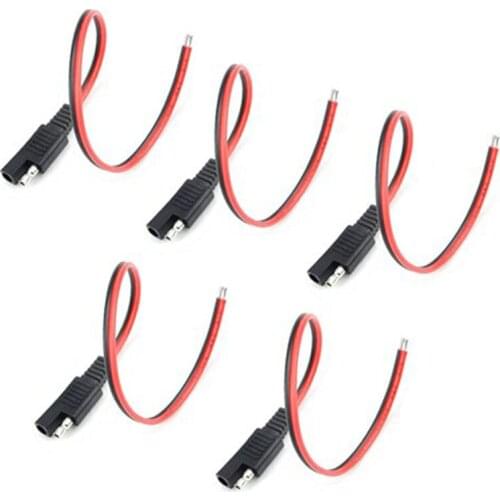 Retail 5 PCS SAE Power Automotive Extension Cable 18AWG 300mm
