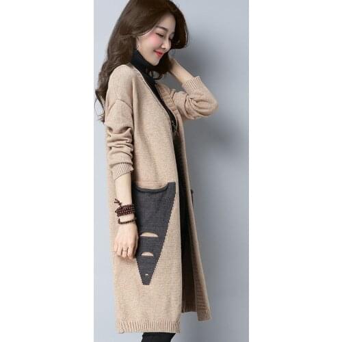 Spring Autumn Style Women Long knitted Cardigan Crop Tops Lady Casual Long Sleeve Knitted Outwear Cardigan Sweater ZZ0905