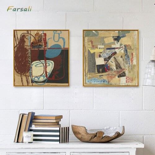 Vintage Scandinavia Abstract Figure Love Canvas Painting Nordic Wall Art Pictures Gallery Poster and Print Living Room Home Déco