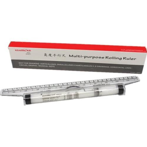 1Set of clothing 30CM rolling parallel ruler with multifunction universal art graphic design plastic ruler