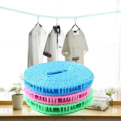 1PCS Portable Non-slip Clotheslines Windproof Clothesline for Outdoor Indoor Home Travel Drying Rack Clothesline