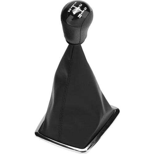 5 Speed Gear Stick Shift Knob Head + Gaiter Boot Cover for Ford Focus MK2 2004 2005 2006 2007 2008 Car Styling