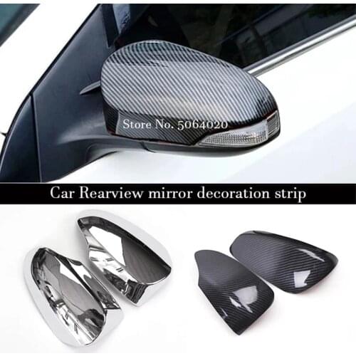 ABS Carbon fiber For Toyota C-HR CHR 2016-2020 Car Side Door Rear View Mirror Cover decoration Cover trim Accessories Styling