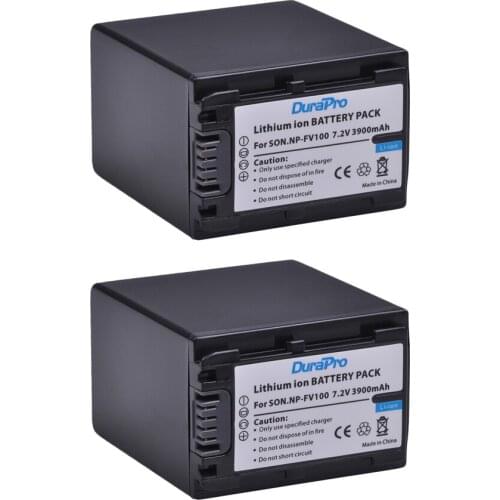NP-FV100 3900mAh NP-FV100 NPFV100 Rechargeable Camera Battery for SONY FDR-AX100E AX100E HDR XR550E XR350E CX550E CX350E