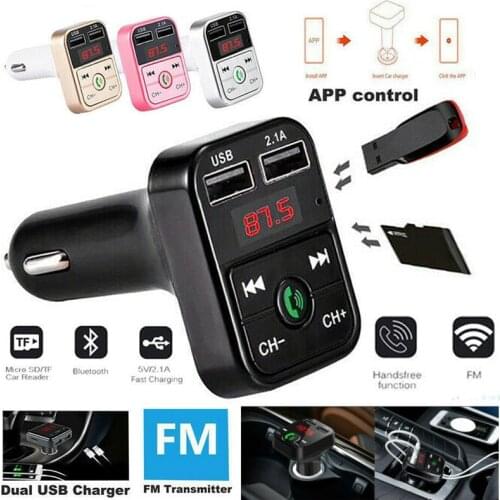 Wireless Car FM Transmitter Stereo MP3 Player Modulator Player Handsfree Audio Receiver Dual 2 USB Charger Handsfree Kit