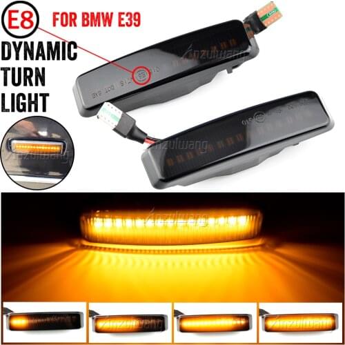 For BMW 5 Series E39 (09.1995-06.2003) Side Marker LED Dynamic Turn Signal Light Flasher Flowing Water Blinker Flashing Light