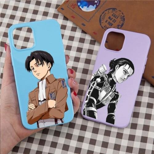 Anime Japan Attack On Titan Phone Case For iPhone 11 Pro 12mini XS MAX 7 X SE20 XR 6 8Plus Candy Shockproof Soft TPU Cover Coque