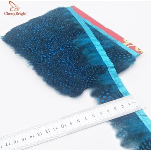 ChengBright Wholesale 10Yards Sky blue Pheasant Feather Trims Wedding Dress Skirt Party Clothing Decoration Craft Feather Ribbon