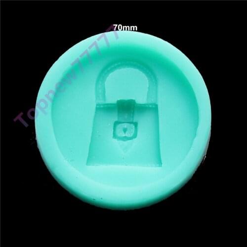 Eco-friendly material cake decorating mold tools lock shaped silicone fondant mould chocolate soap mold tool 2391