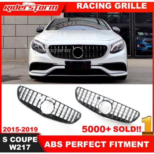 GT Style FRONT GRILLE GT for S 500 COUPE C217 2015-2019 racing grille for w217 ABS grill for s coupe Convertible S400 S450 s550