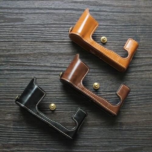 PU Leather Camera Bag Half Body Cover Battery for Fujifilm Fuji XA3 XA5 XT1 XT2 XT3 XT10 XT20 XT30 XE1 XE2 XE3 XA7 XPRO3