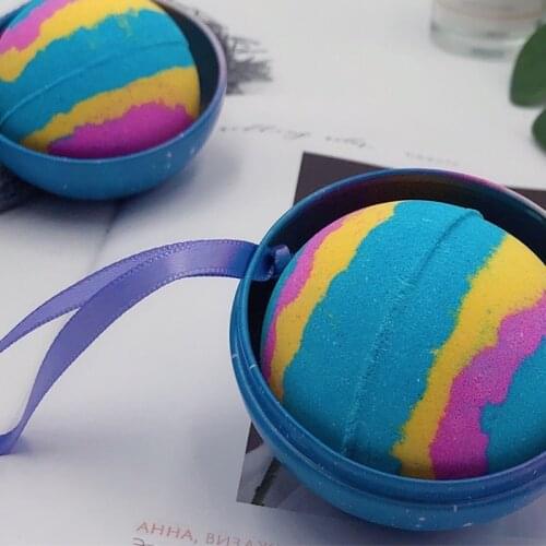 Colorful Bubble Bath Bomb Natural Fizzy for Women Moisturizes Dry Sensitive Skin. Releases Color, Scent, and Bubbles