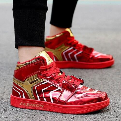 Autumn Casual Mens Sneakers Shoes Microfiber High Top Sneaker Comfortable Mens Trainers Soft Mirrors Shoe Men deportivas hombre