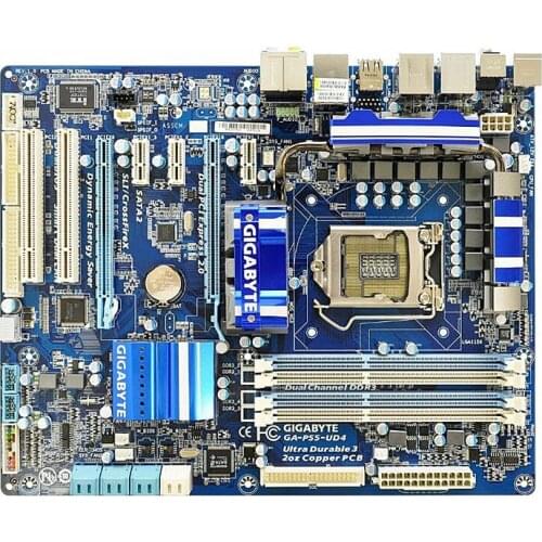 For Gigabyte GA-P55-UD4 Original Used Desktop Motherboard P55-UD4 P55 LGA 1156 i5 i7 DDR3 16G SATA2 ATX
