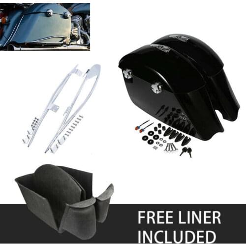 Motorcycle Saddlebag Electronic Latch Rails Mount Hardware For Indian Chieftain 2014-2019 Springfield 2016-2019 Dark Horse