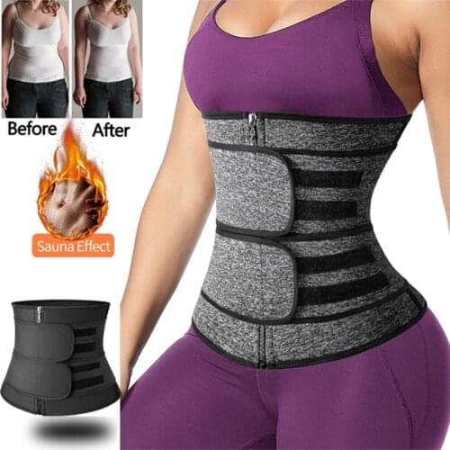 Neoprene Body Shaper Sauna Waist Trainer Corset Sweat Belt for Women Compression Cincher Band Workout Fitness Back Support