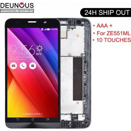 New 5.5 inch panel for ASUS Zenfone 2 ZE551ML LCD Display Touch Screen Frame for ASUS Zenfone 2 ZE551ML Z00AD LCD Replacement