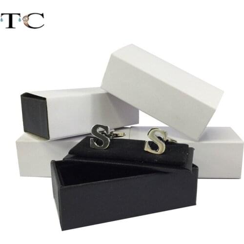 Wholesale Cufflinks Box 200pcs/lot Gift Box Gemelos New Storage Boxes Jewelry Cuff links Case Craft Badge Box Jewelry case