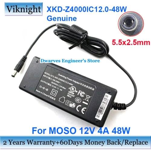 Genuine 12V 4A 48W XKD-Z4000IC12.0-48W Swithing Adapter Charger For MOSO Power Supply 5.5x2.5mm