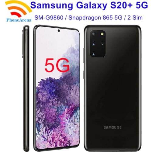 Original Samsung Galaxy S20+ 5G G9860【100% New】Dual Sim 5G Phones S20 Plus G9860 12+128GB ROM 6.7" Snapdragon 865 NFC Octa Core