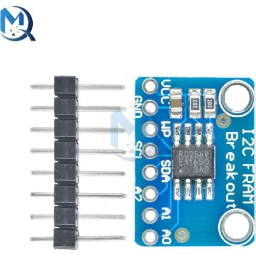 FRAM Breakout Board Memory MB85RC256V IC I2C Non-Volatile 2.7-5.5V For IoT Sensor Portable Wearable Device