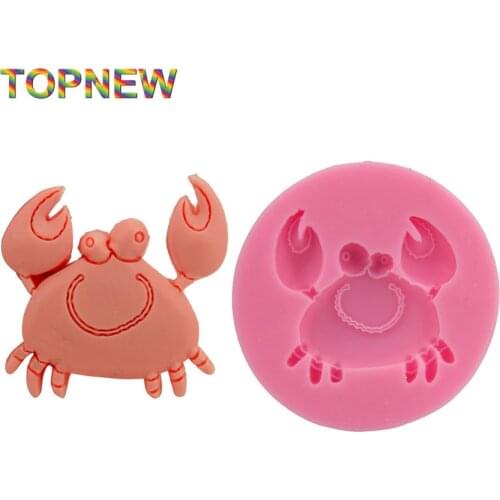 Q version of the crab Chocolate Candy Jelly fondant Cake tool Silicone Mold Baking Pan 2198