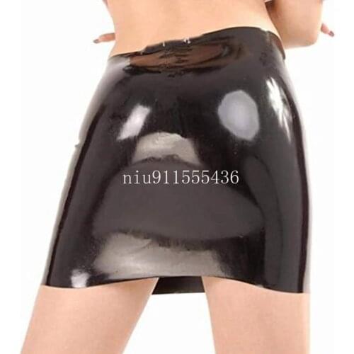 Sexy Female Fetish Latex Dress Exotic Latex Rubber Mini Dresses Fetish Skirts Lingerie Dress Cosplay Bodysuit