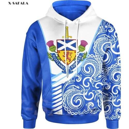 Scotland Pattern Tattoo Country Flag 3D Printed Hoodie Man Women Pullover Tracksuit Outwear Zipper Sweatshirt Casual Harajuku