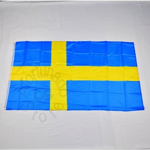 Sweden 90*150cm The Swedish flag Banner 3x5 Foot Hanging National flag for meet,Parade,party.Hanging,decoration