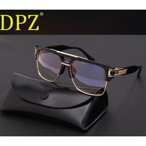 DPZ hot-selling steampunk double-beam men sunglasses Women retro square MACH High quality UV400 protective ditaeds sun glasses