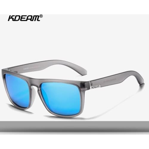 KDEAM Fashion Square Polarized Sunglasses Men Classic Design Mirror Driving Sunglass Male UV400 Travel Sun Glasses for Men CE