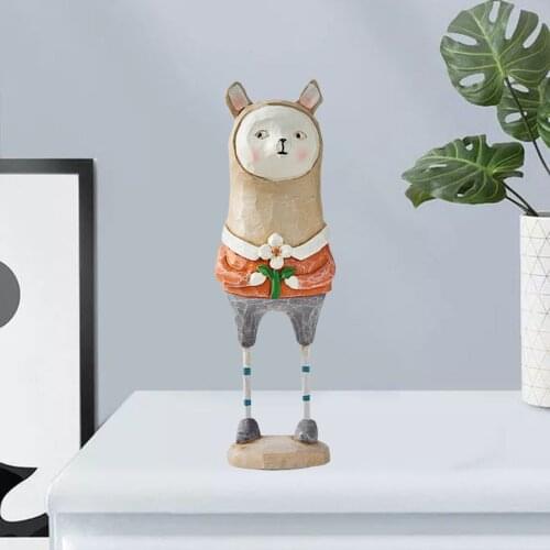 Animals Statue Length Legs Resin Crafts Ornament Artwork Figurine Bedroom Sculpture Home Decor Figures Baby Shower Birthday