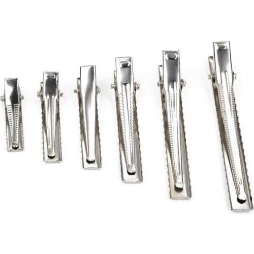 50pcs/set Alligator Hair Clips Crocodile Clamps Clips with Teeth for Probe Fixing Testing Work DIY Hair Styling Tools 30-75mm