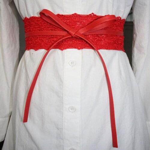 Women Luxury Brand Designer Belts For Costumes Jeans Belt Female Wedding Dress Waistband Elastic Lace Black Belts